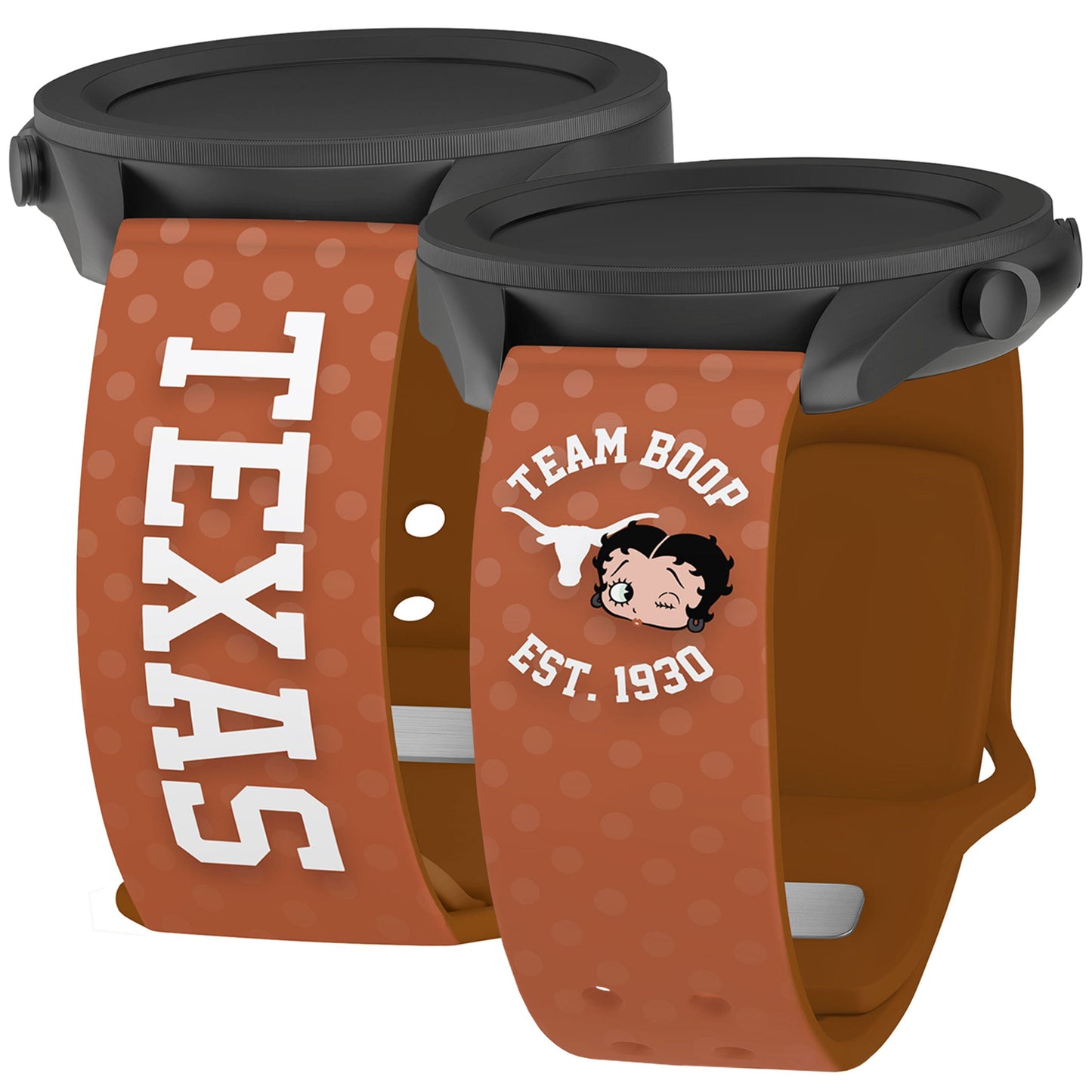 Texas Longhorns X Betty Boop HD Watchband for Samsung, Garmin, Fossil, and More