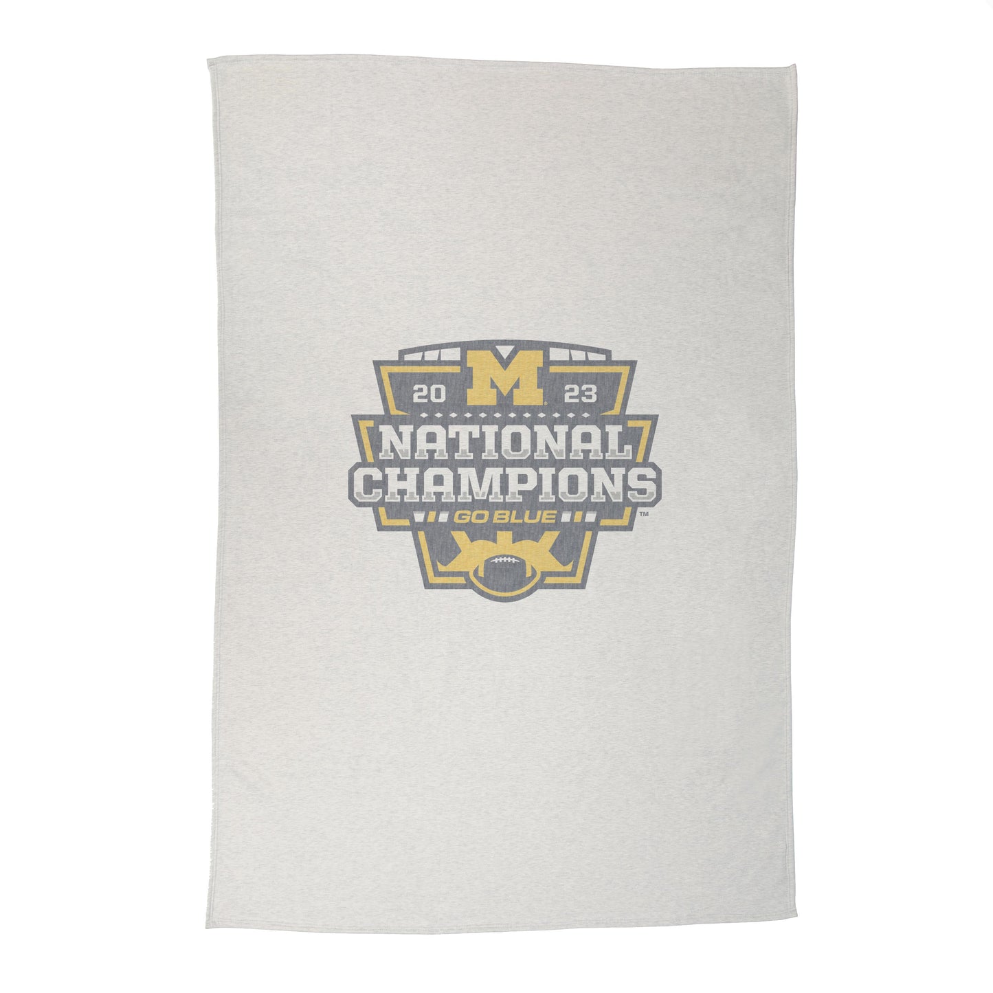 Michigan 2023 CFP National Champions Sublimated Sweatshirt Blanket