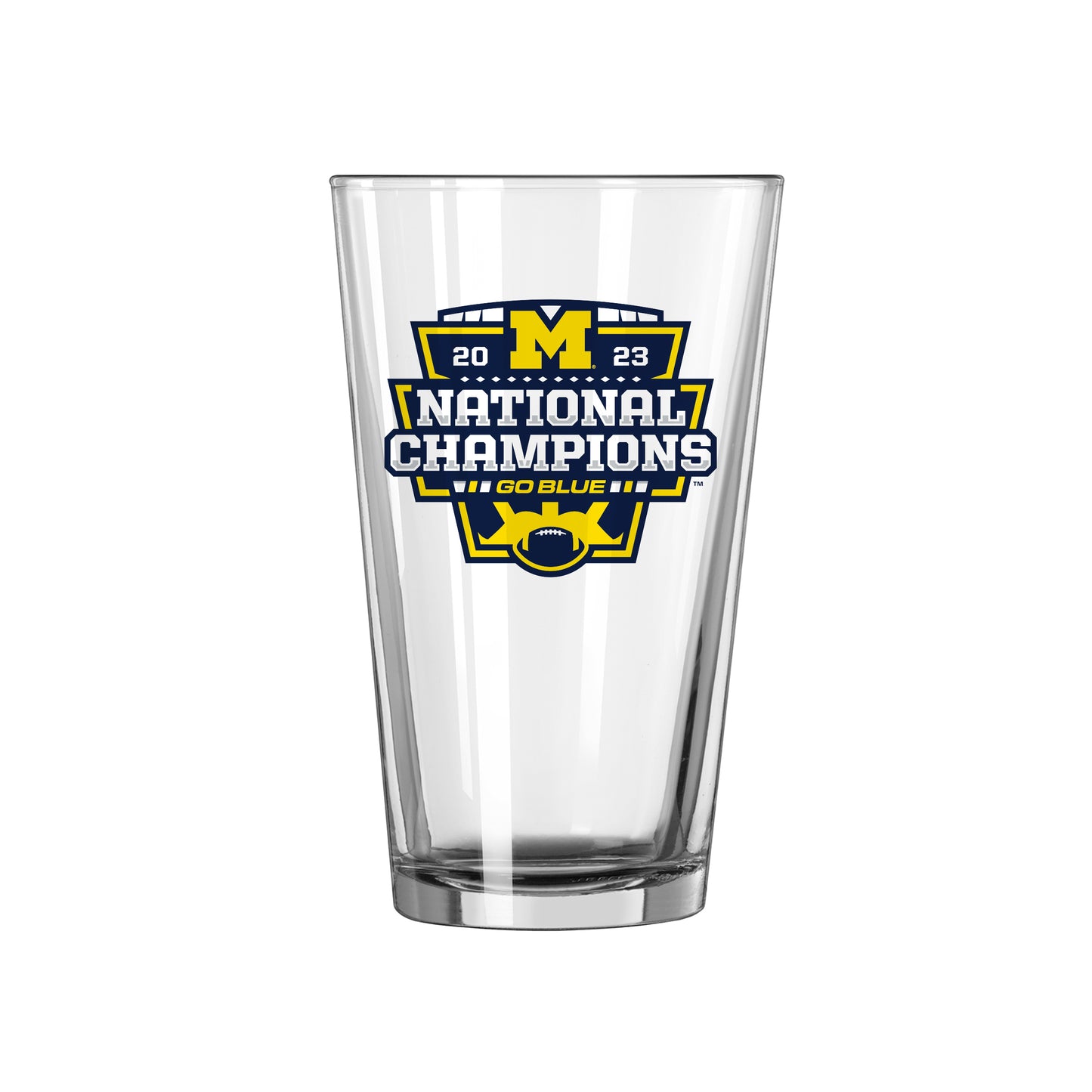 Michigan 2023 CFP National Champions 16oz Pint Glass