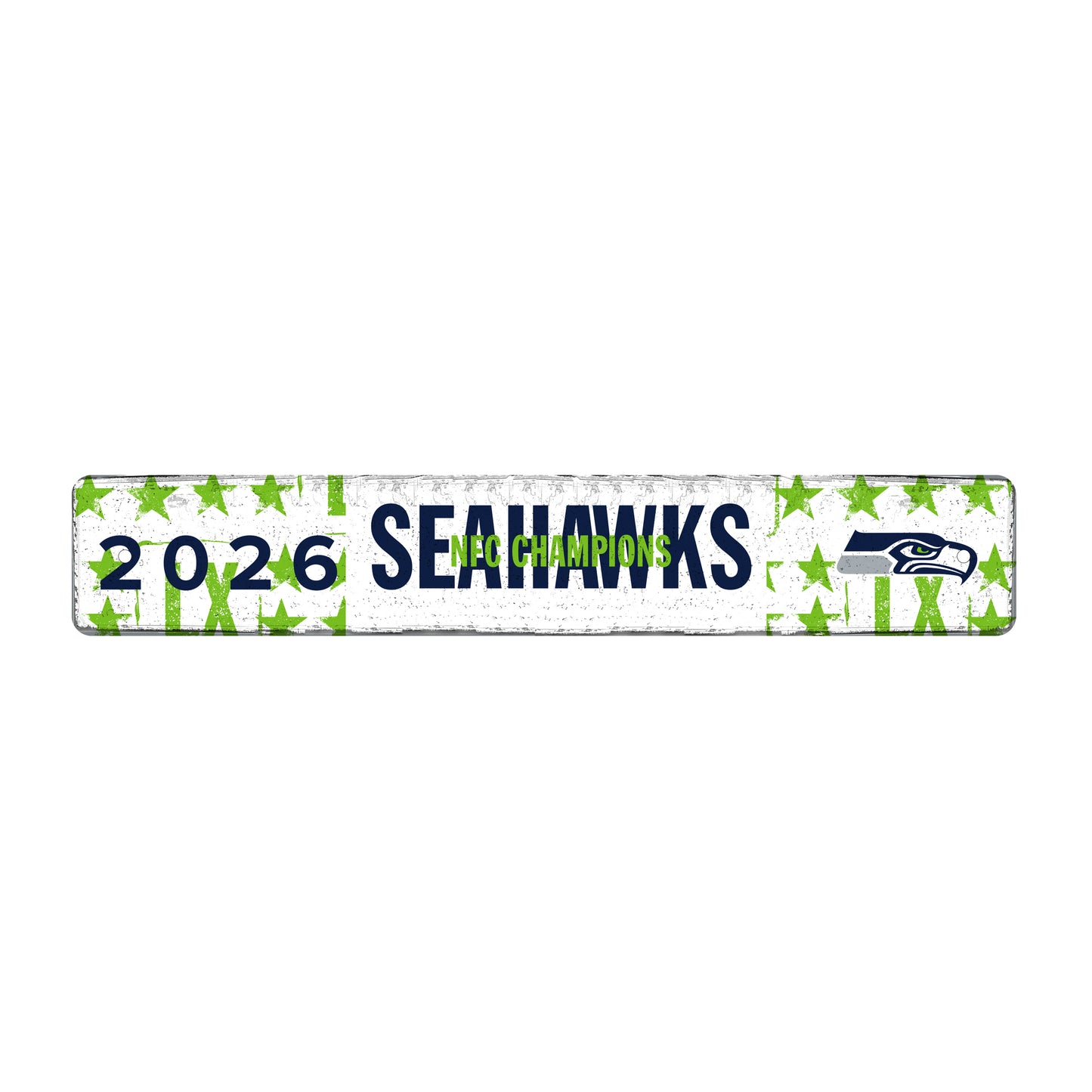 Seattle Seahawks 2026 NFC Champions Metal Street Sign
