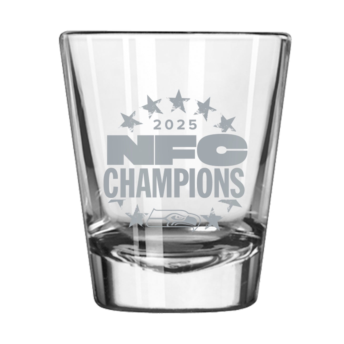 Seattle Seahawks 2026 NFC Champions 2oz Etch Shot Glass