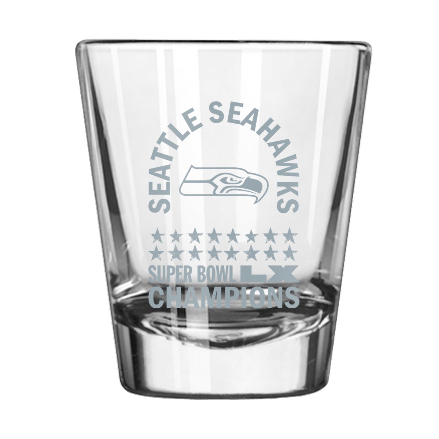 Seattle Seahawks 2026 Super Bowl Champions 2oz Etch Shot Glass