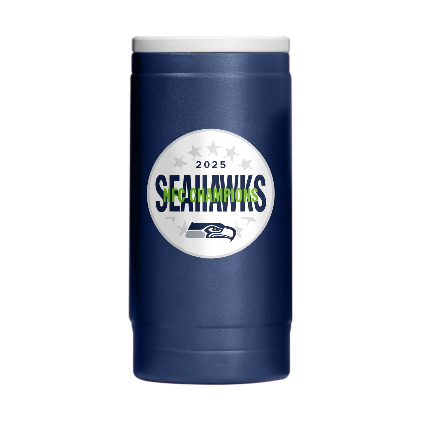 Seattle Seahawks 2026 NFC Champions 12oz PC Slim Can Coolie