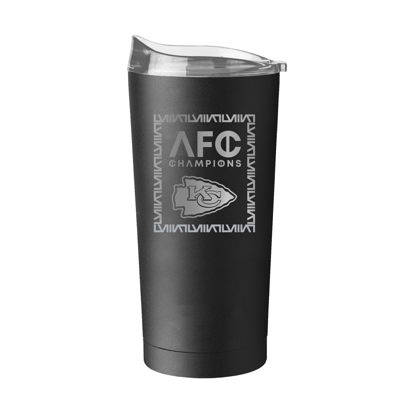 Kansas City Chiefs 20oz Conference Champs Etch Powder Coat Tumbler