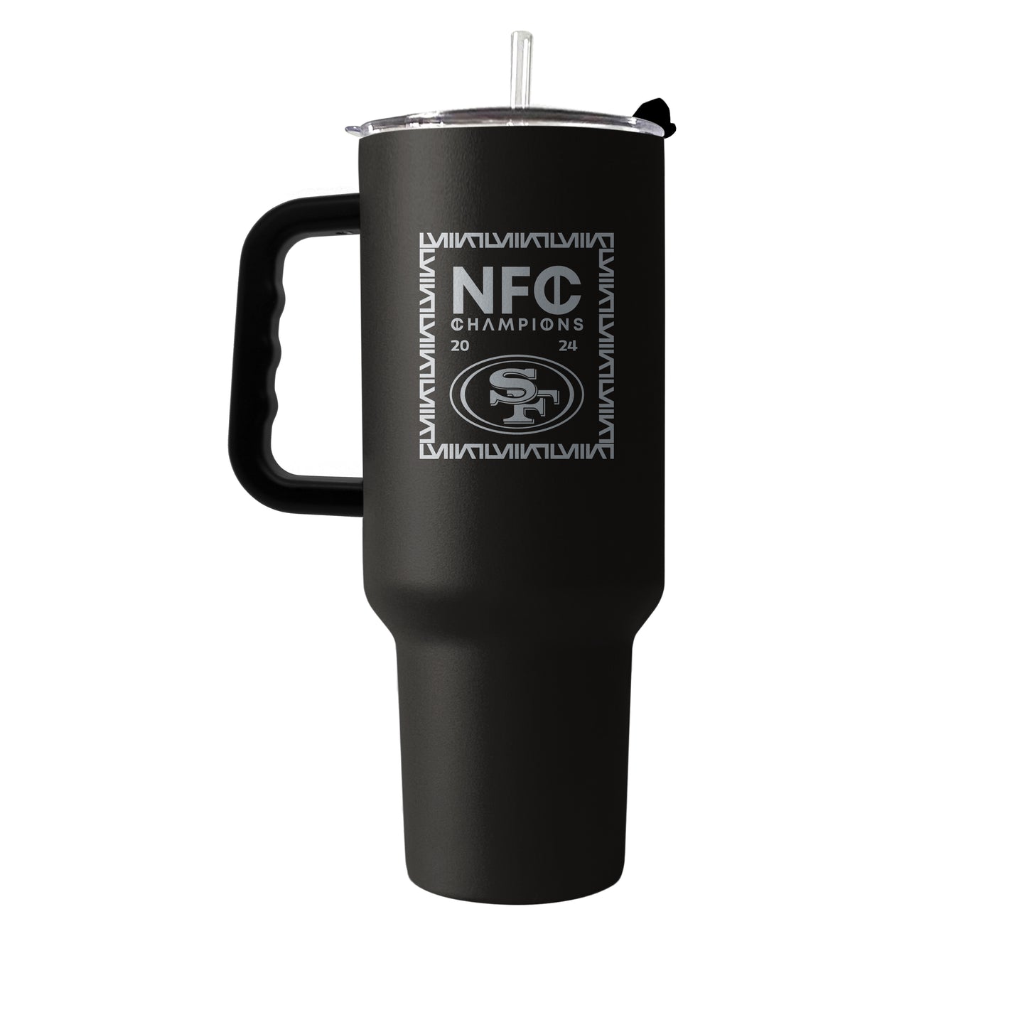 San Francisco 49ers 40oz Conference Champs Etch Powder Coat Tumbler