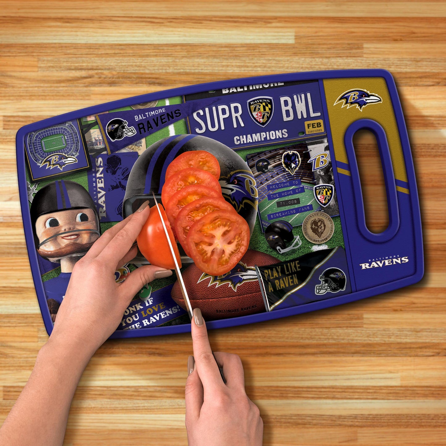Baltimore Ravens Retro Series Cutting Board Alt 3