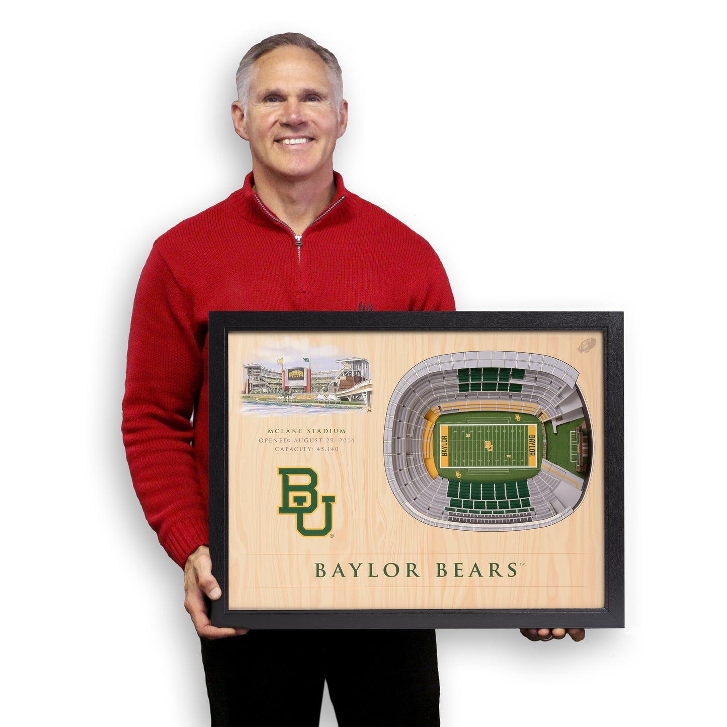 NCAA Baylor Bears 25-Layer StadiumView Wallart