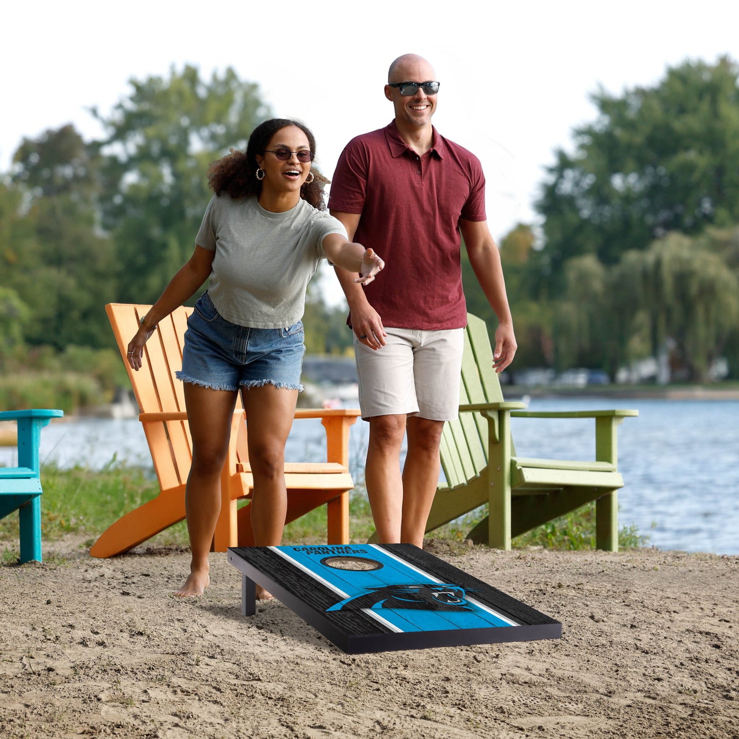 NFL Carolina Panthers 2' x 3' MDF Cornhole Set