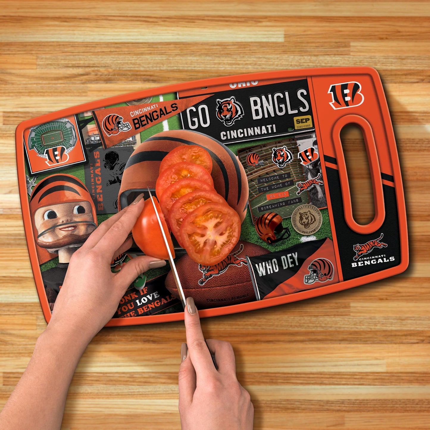 Cincinnati Bengals Retro Series Cutting Board Alt 3
