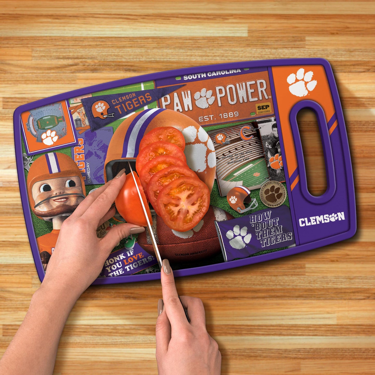 Clemson Tigers Retro Series Cutting Board Alt 3