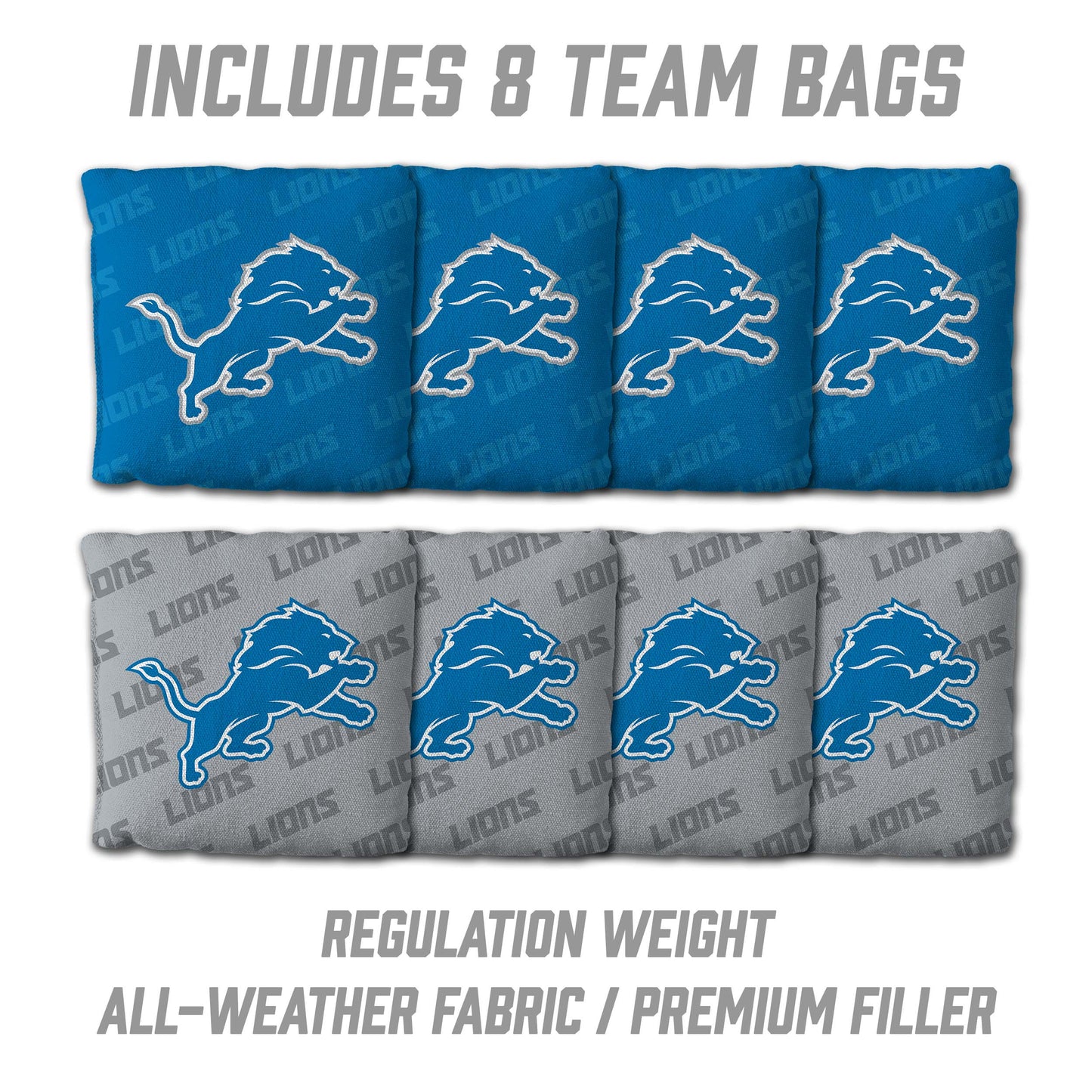 NFL Detroit Lions 2' x 4' All-Wood Cornhole Set