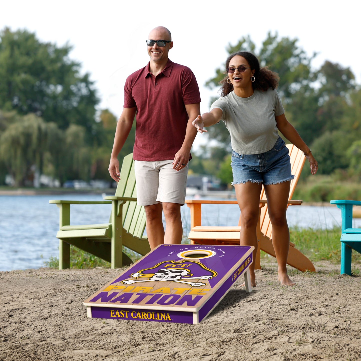 NCAA East Carolina Pirates 2' x 4' Slogan Series Cornhole