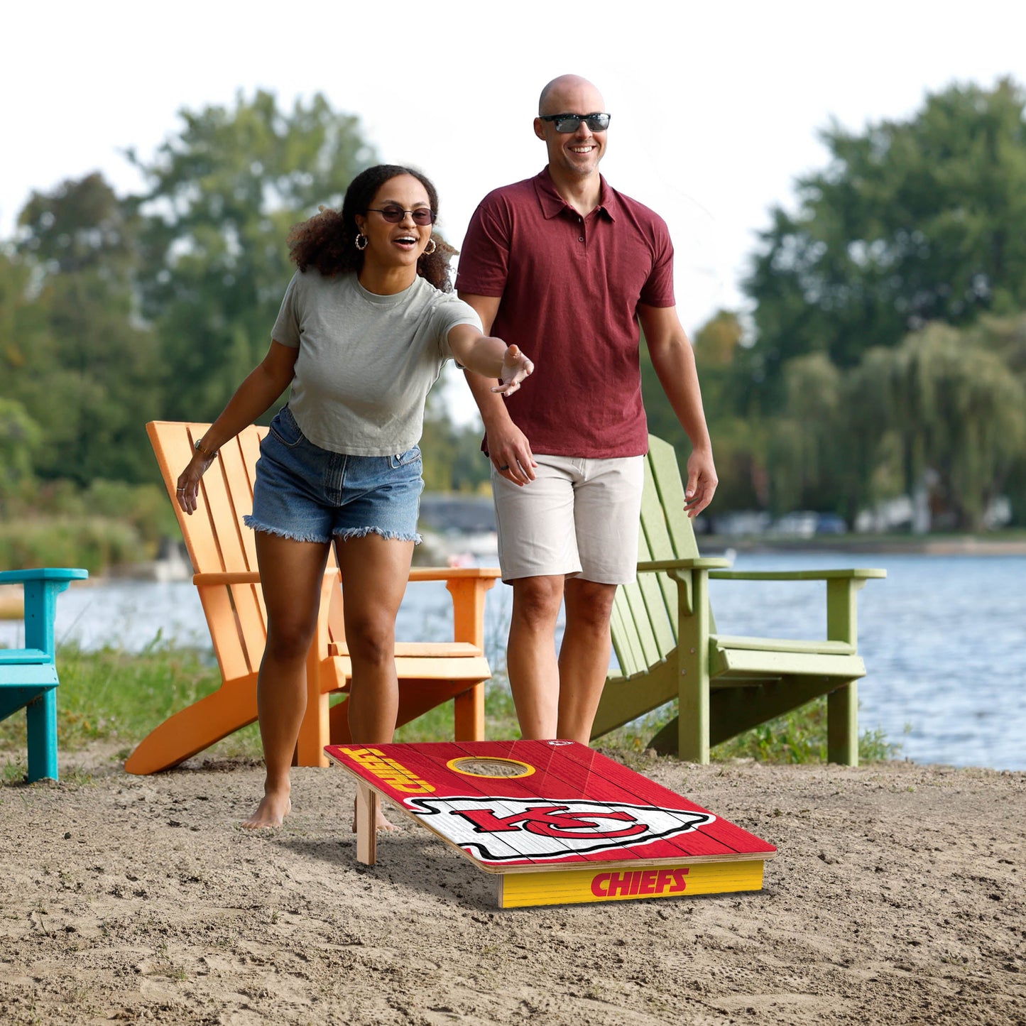 NFL Kansas City Chiefs 2' X 3' All-Wood Cornhole Set - Alt 5