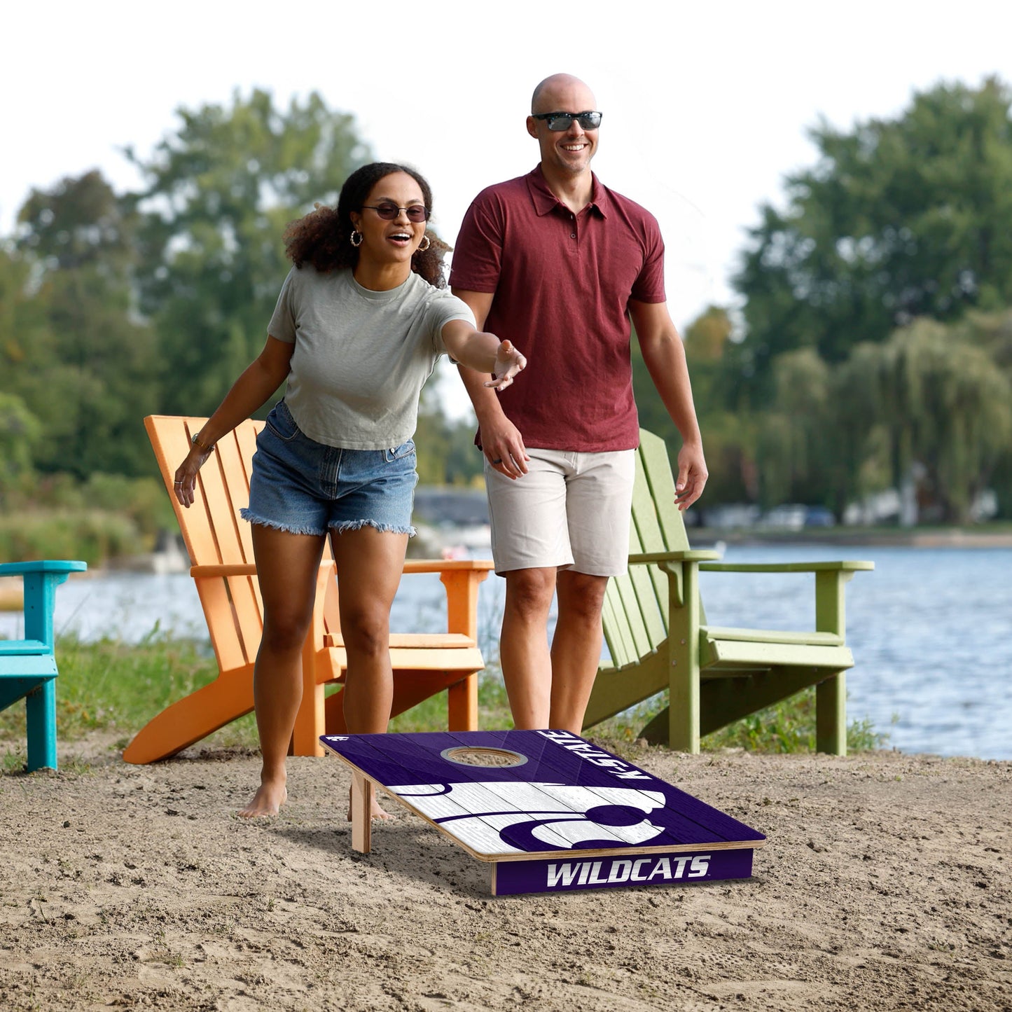 NCAA Kansas State Wildcats 2' X 3' All-Wood Cornhole Set - Alt 5