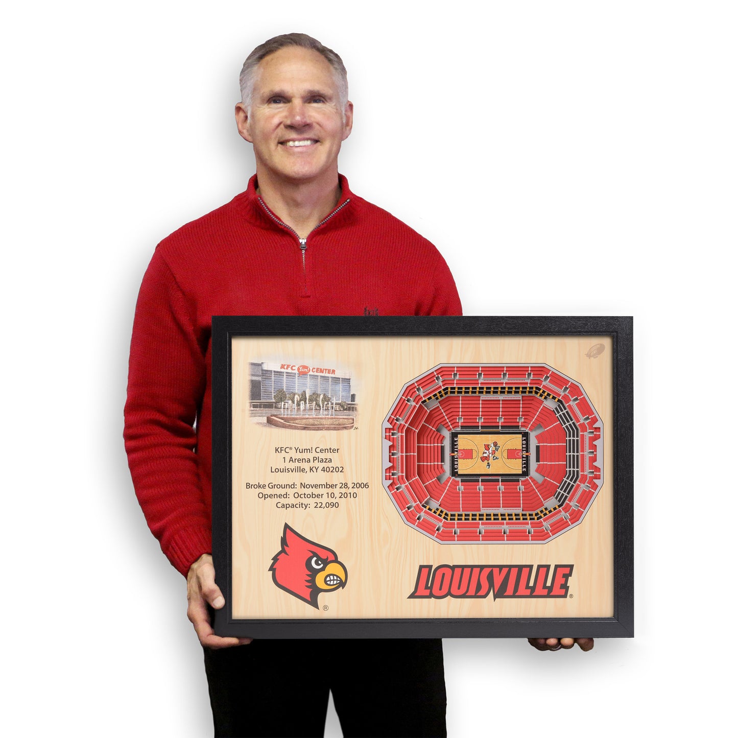 NCAA Louisville Cardinals 25-Layer StadiumView Wallart