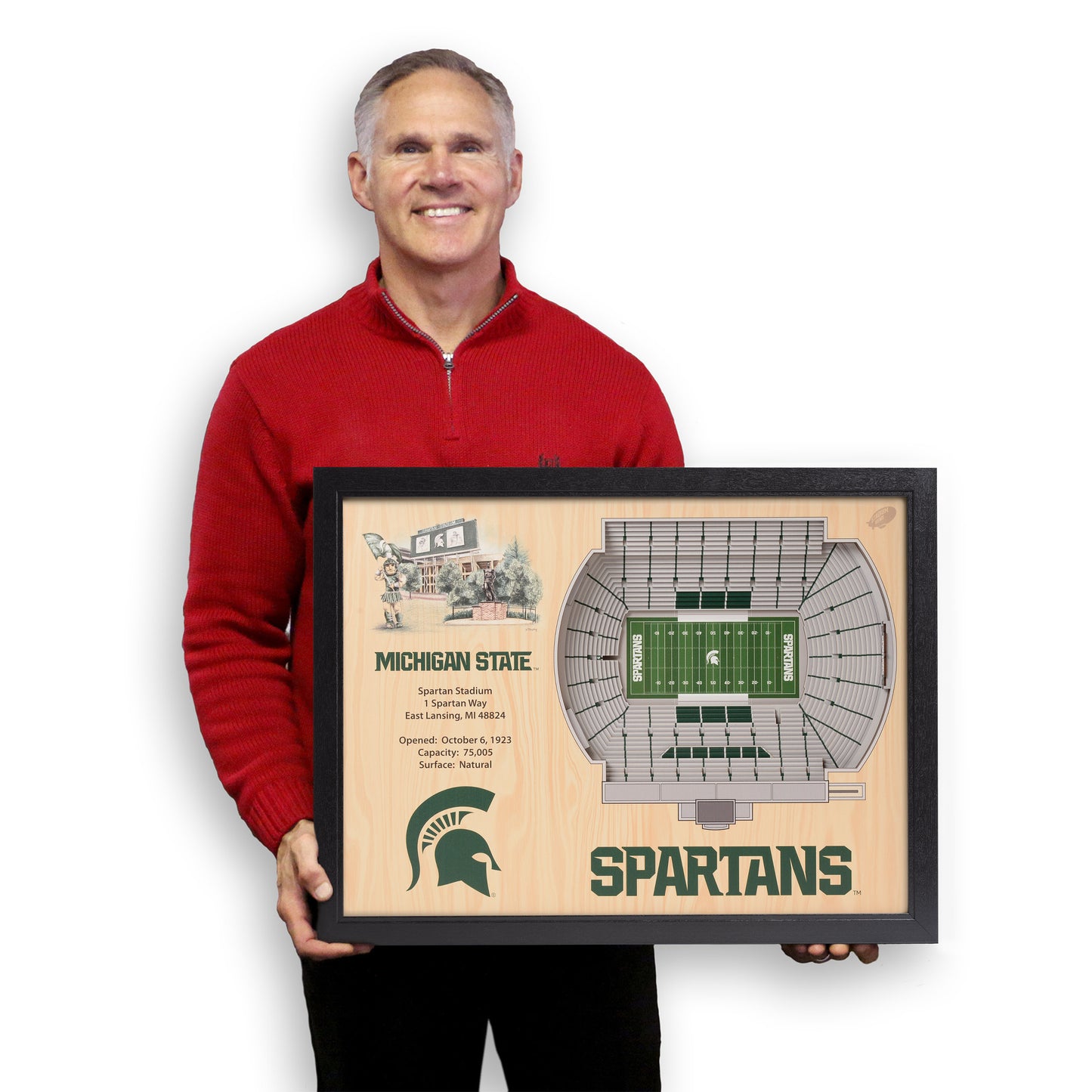 NCAA Michigan State Spartans 25-Layer StadiumView Wallart