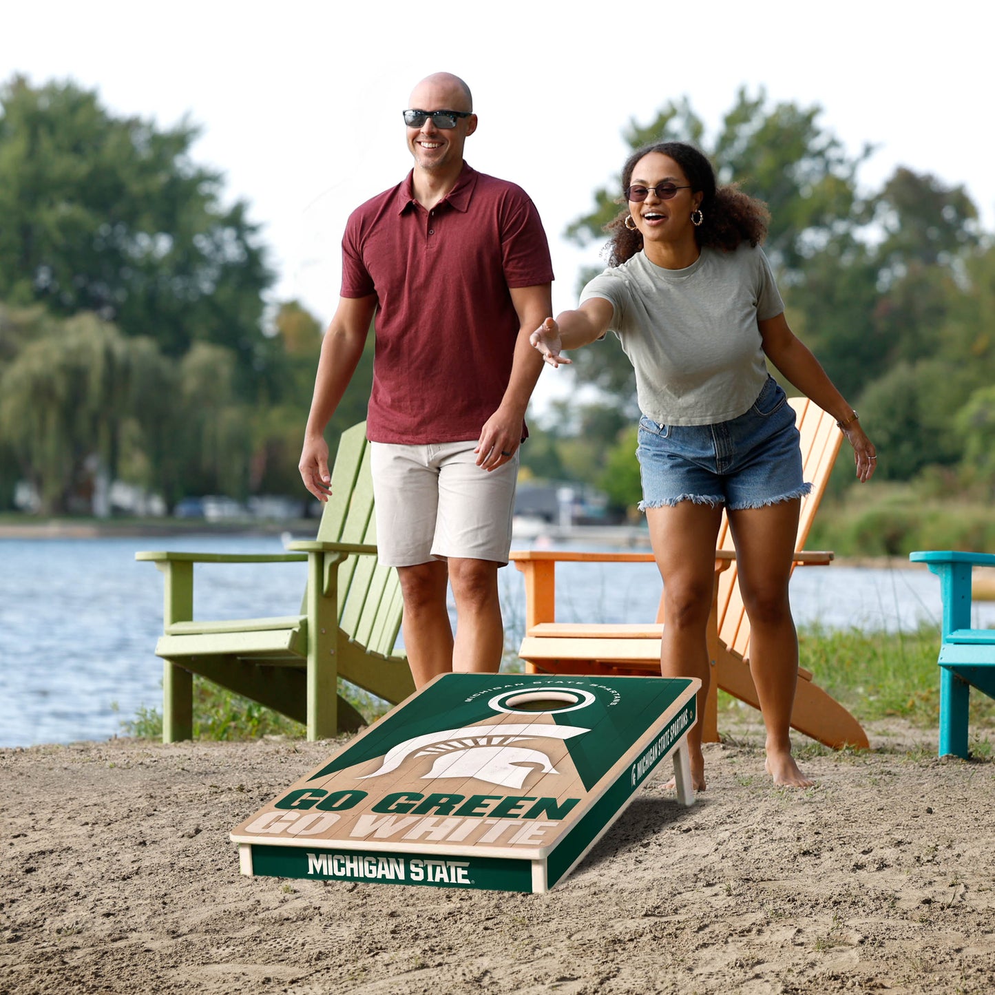 NCAA Michigan State Spartans 2' x 4' Slogan Series Cornhole