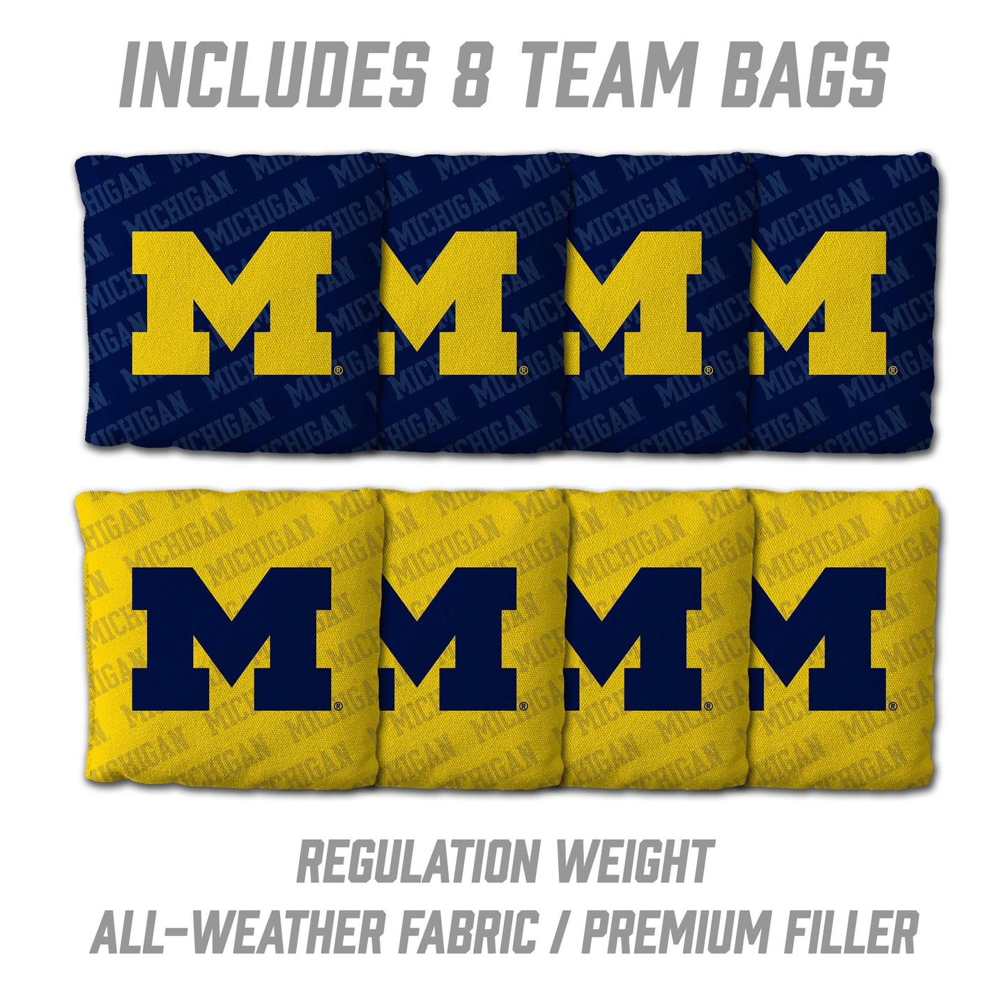 NCAA Michigan Wolverines 2' x 4' All-Wood Cornhole Set