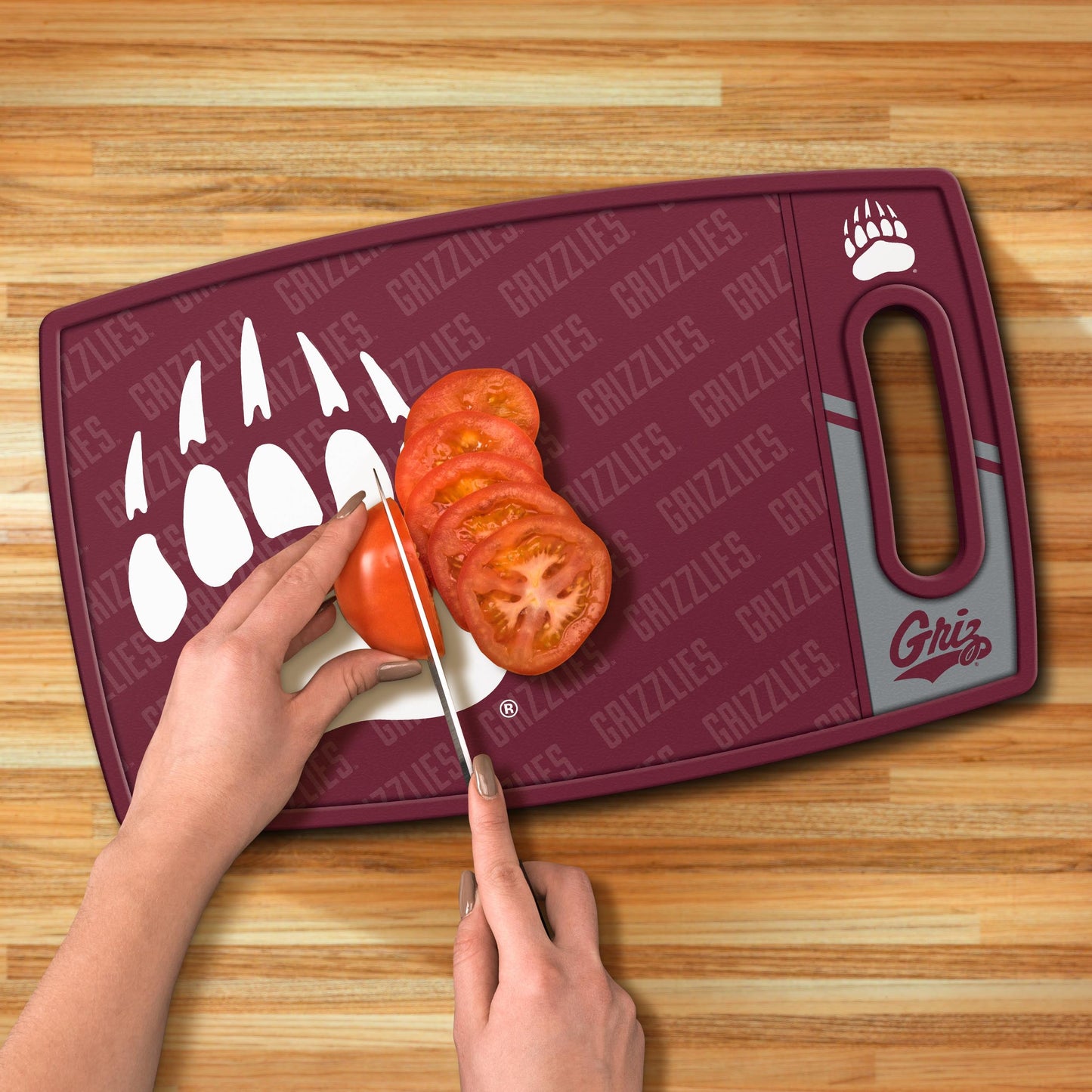 Montana Grizzlies Logo Series Cutting Board Alt 3