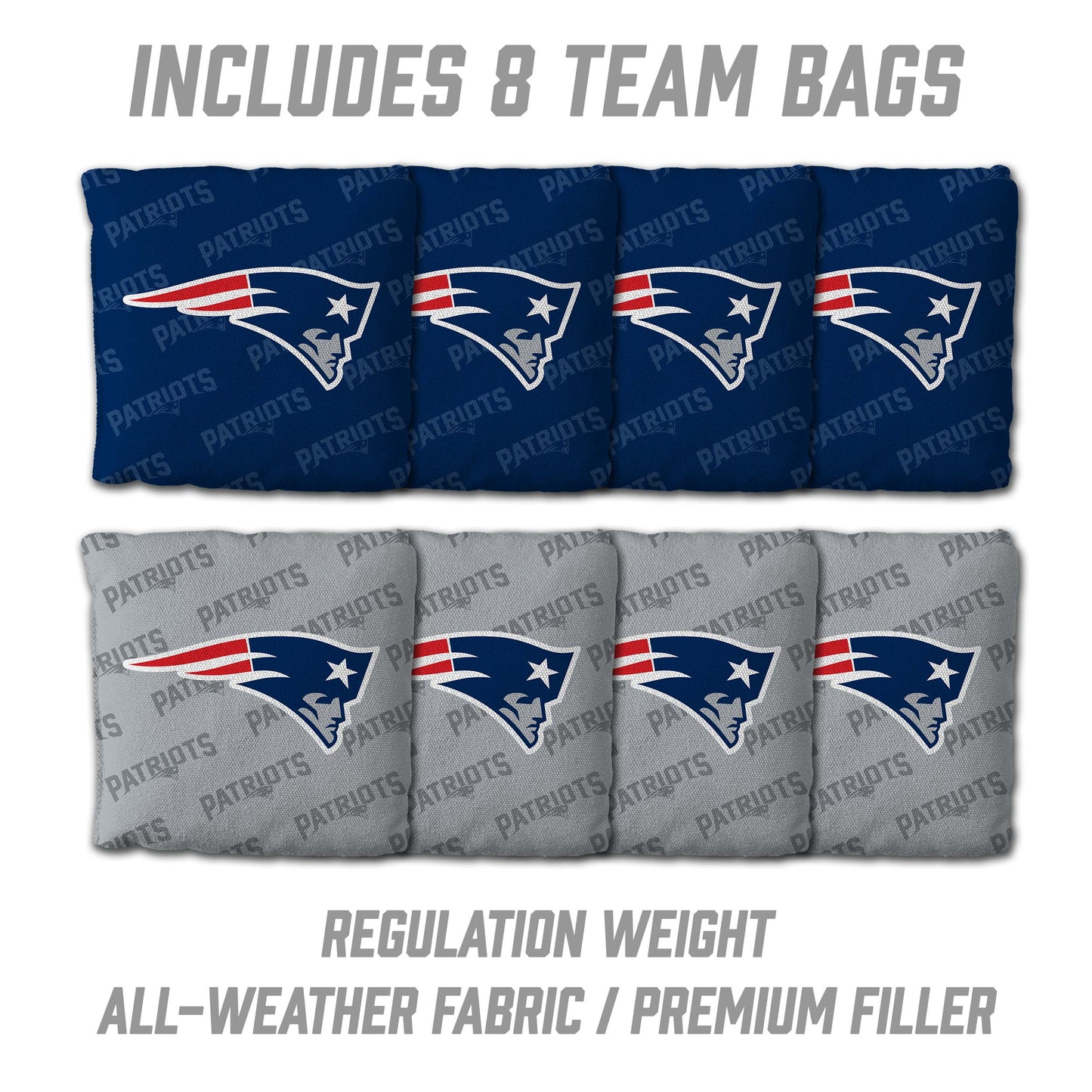 NFL New England Patriots 2' x 4' All-Wood Cornhole Set