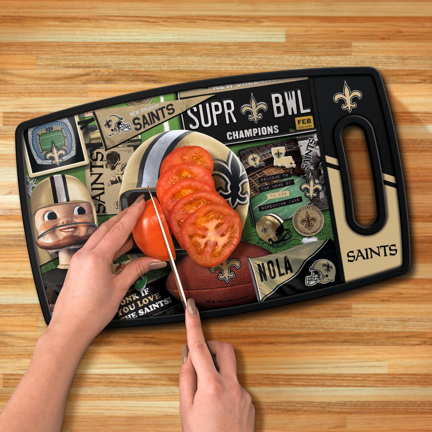 New Orleans Saints Retro Series Cutting Board Alt 3