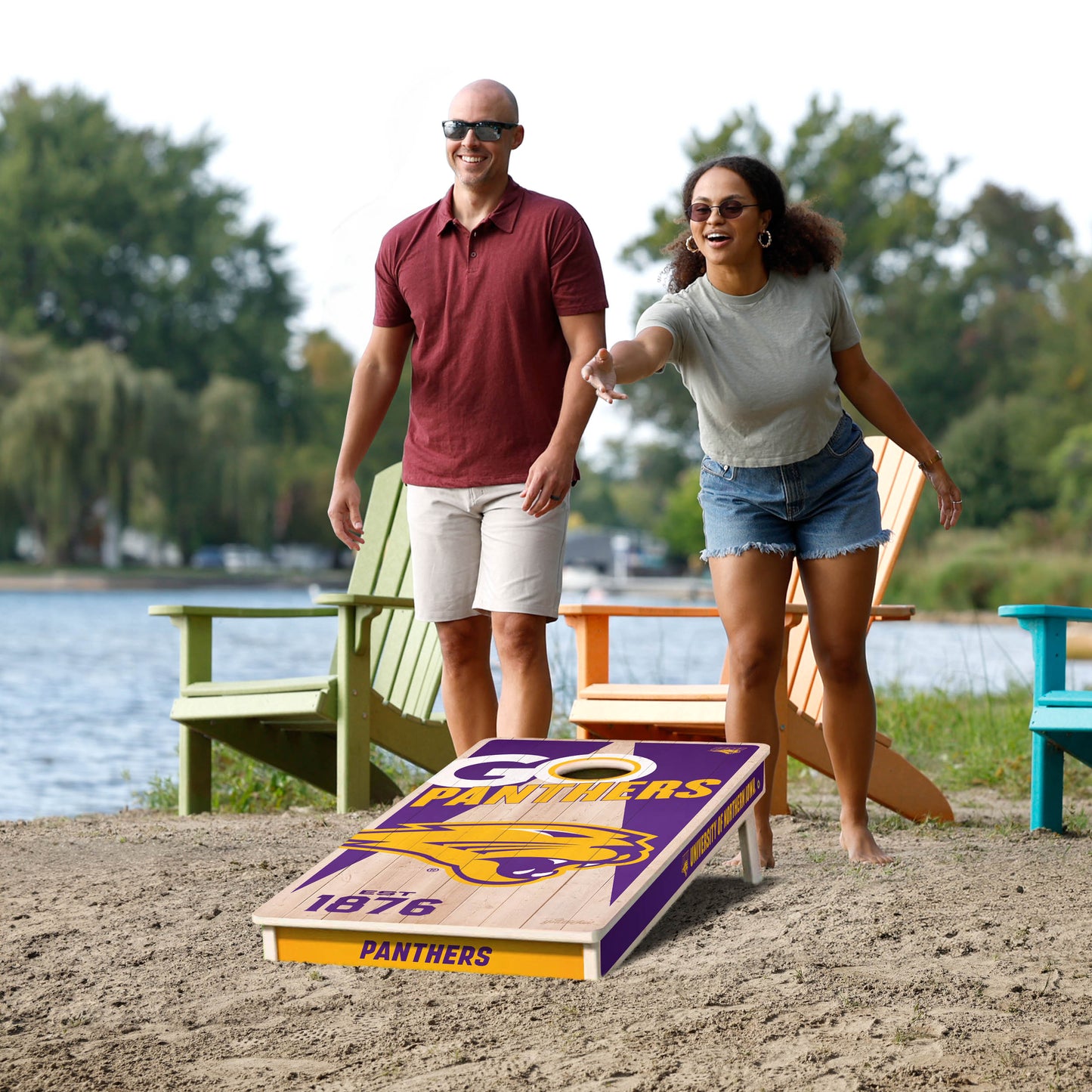 NCAA Northern Iowa Panthers 2' x 4' Slogan Series Cornhole
