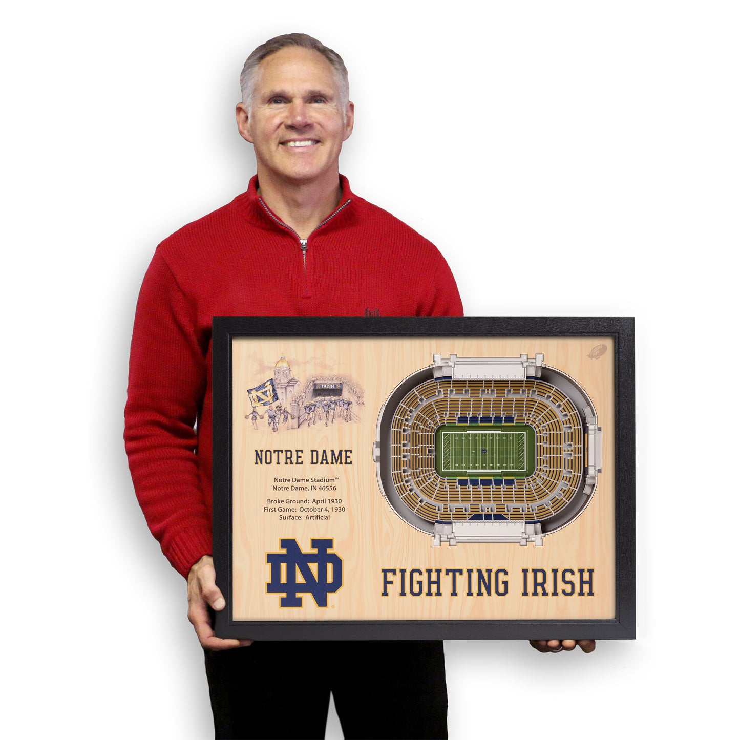 NCAA Notre Dame Fighting Irish 25-Layer StadiumView Wallart