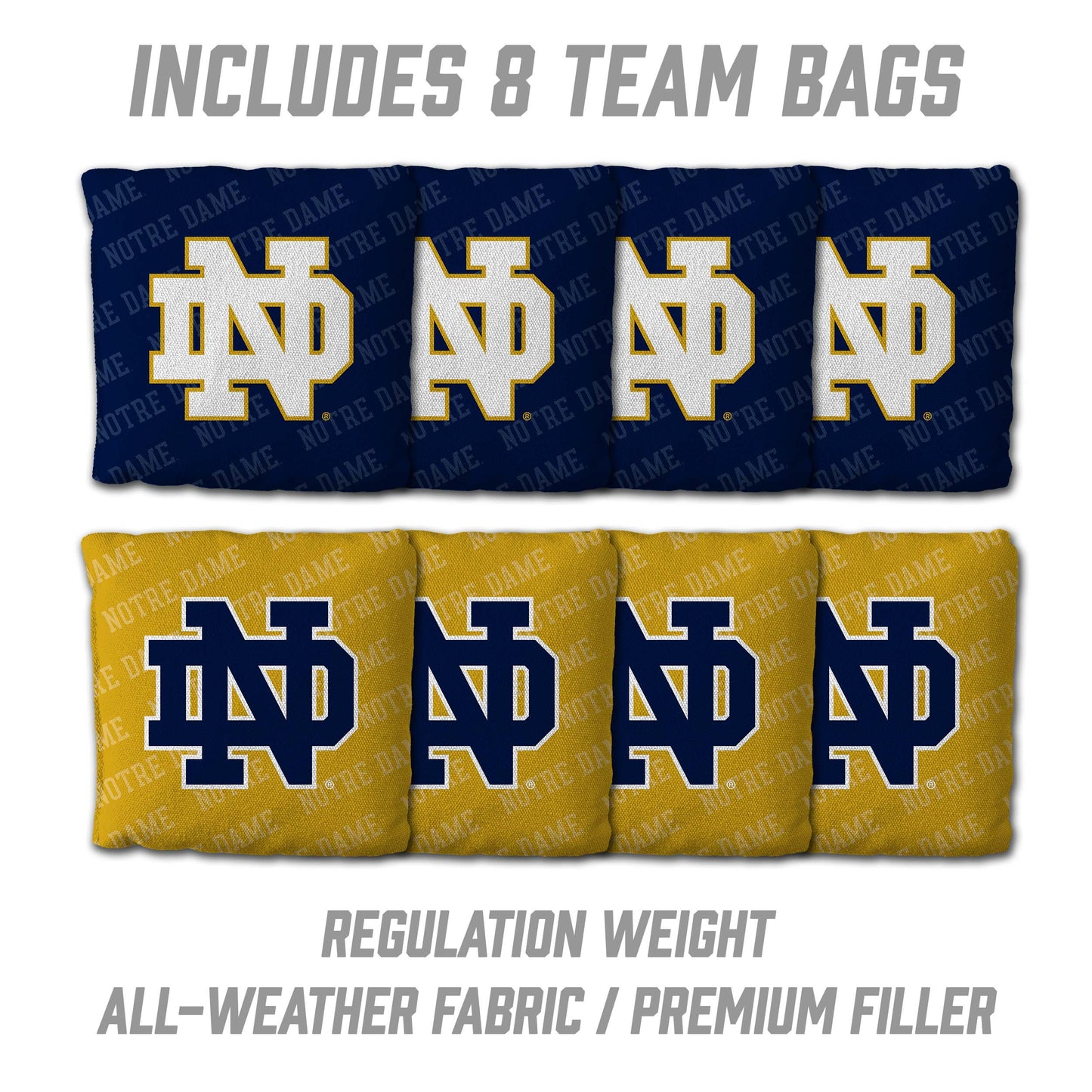 NCAA Notre Dame Fighting Irish 2' x 4' All-Wood Cornhole Set