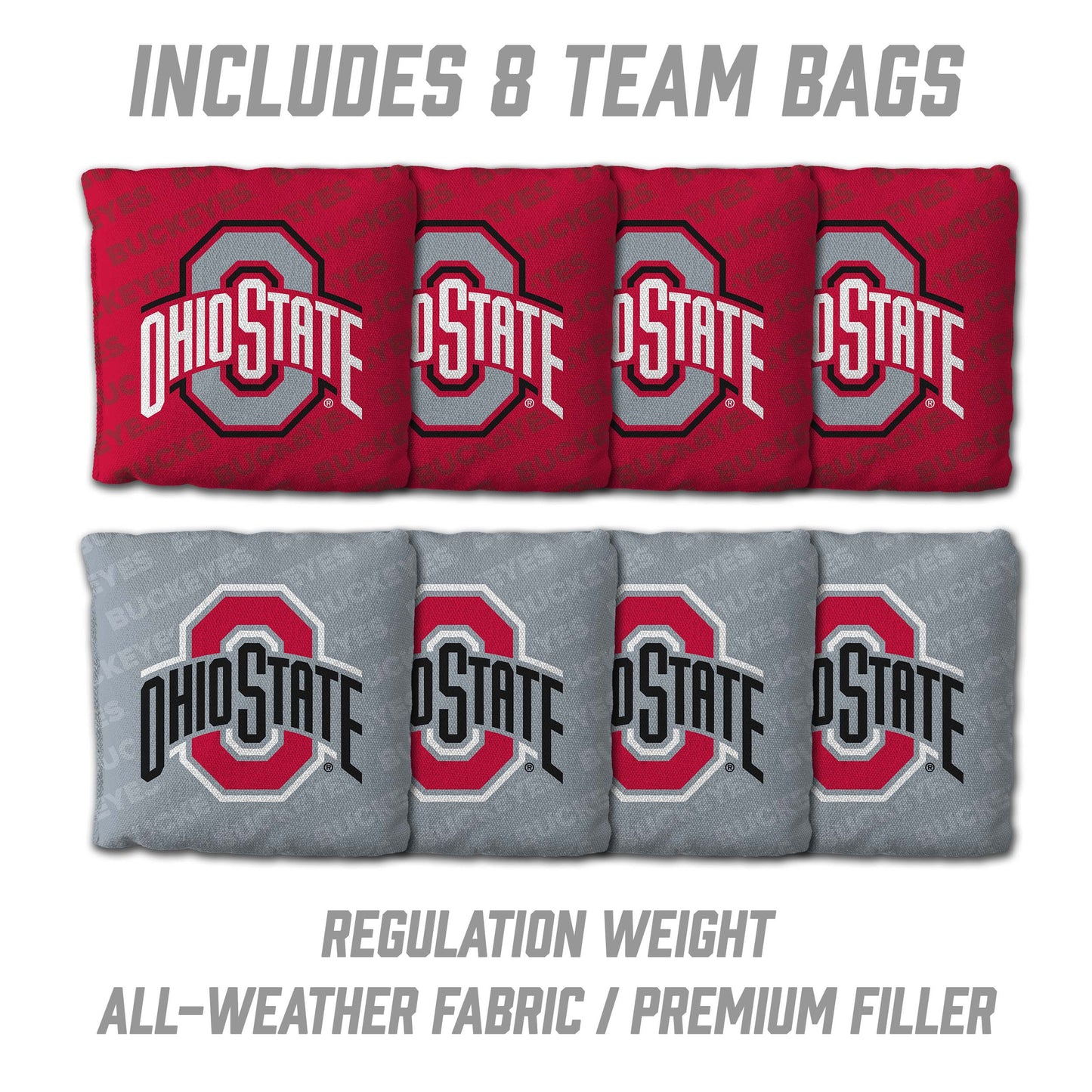 NCAA Ohio State Buckeyes 2' x 4' All-Wood Cornhole Set