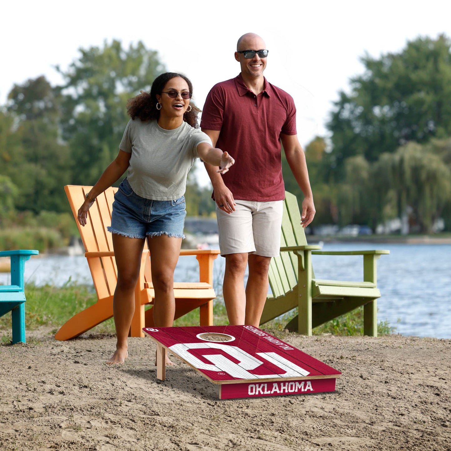 NCAA Oklahoma Sooners 2' X 3' All-Wood Cornhole Set - Alt 5