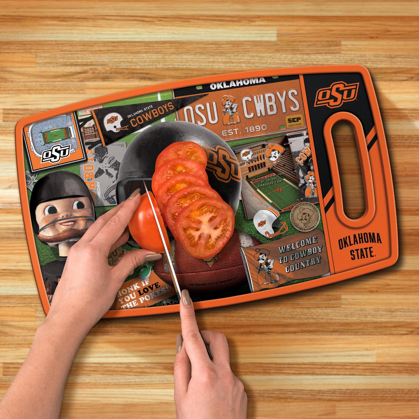 Oklahoma State Cowboys Retro Series Cutting Board Alt 3