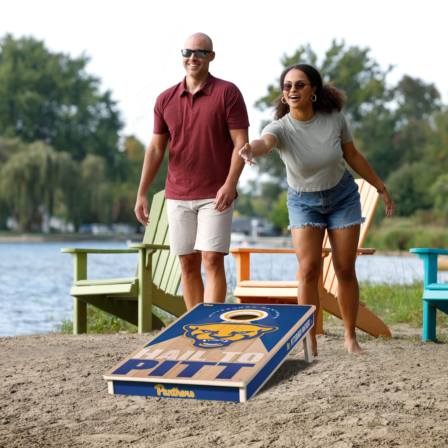 NCAA Pittsburgh Panthers 2' x 4' Slogan Series Cornhole