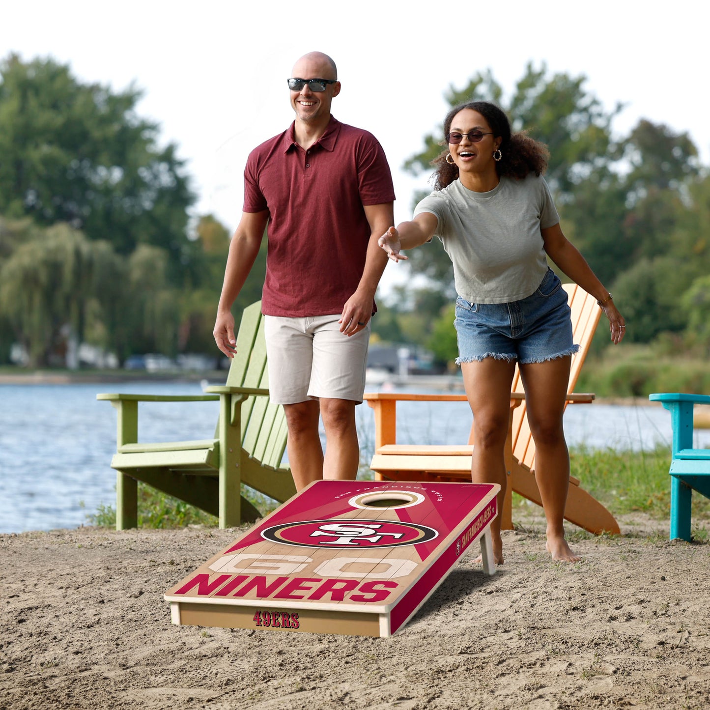 NFL San Francisco 49ers 2' x 4' Slogan Series Cornhole