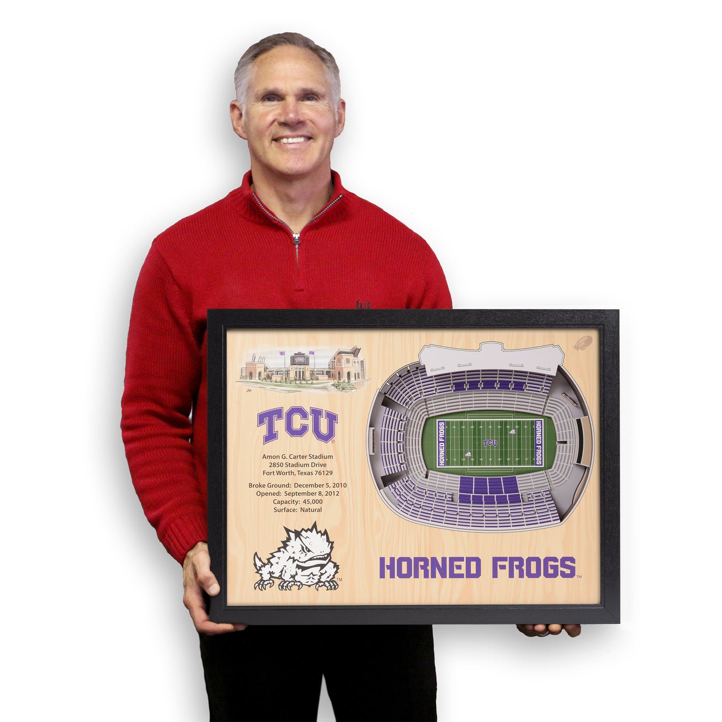 NCAA TCU Horned Frogs 25-Layer StadiumView Wallart
