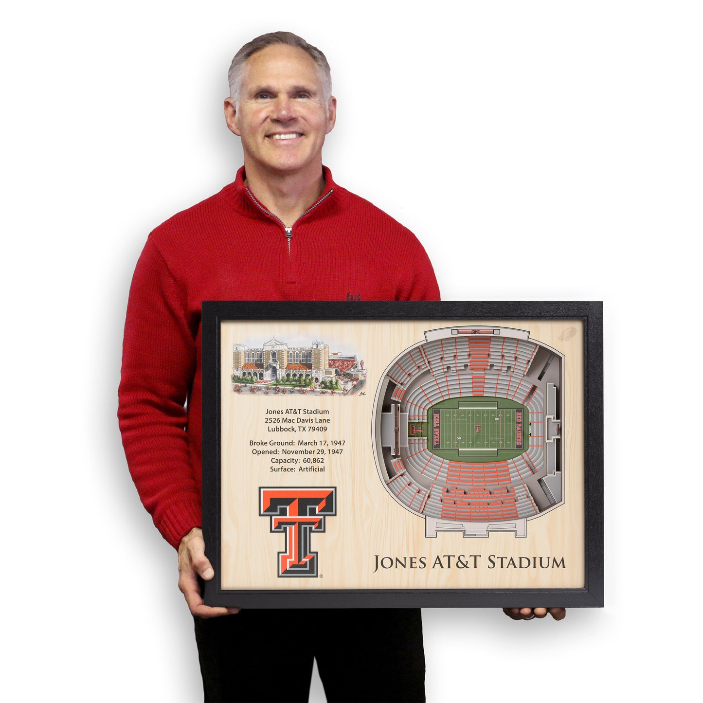 NCAA Texas Tech Red Raiders 25-Layer StadiumView Wallart