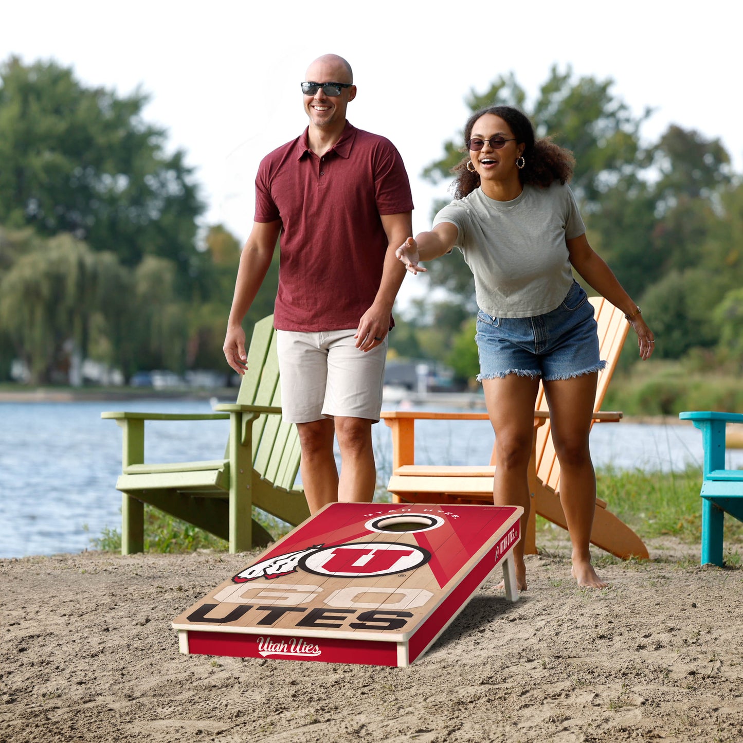 NCAA Utah Utes 2' x 4' Slogan Series Cornhole