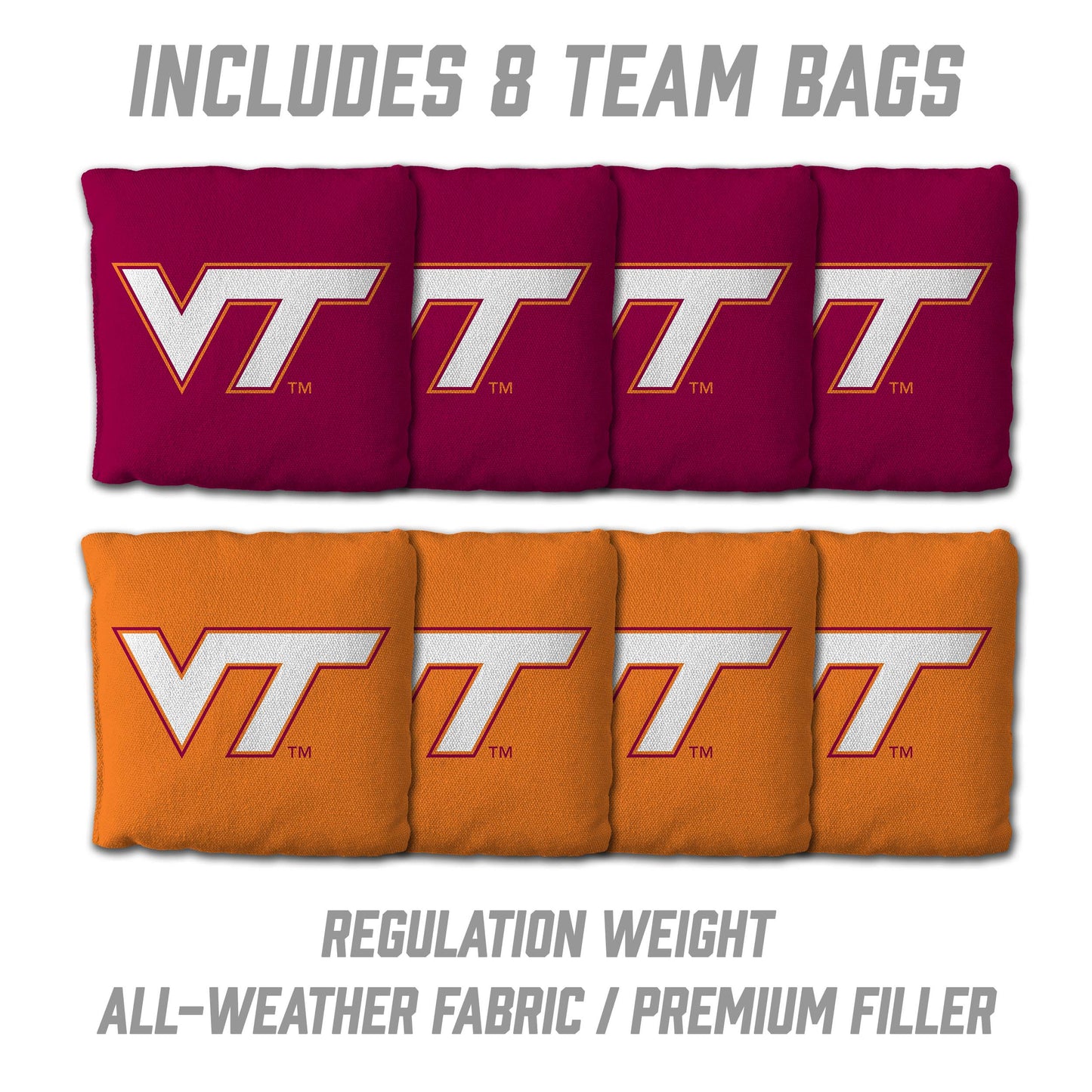NCAA Virginia Tech Hokies 2' x 4' All-Wood Cornhole Set