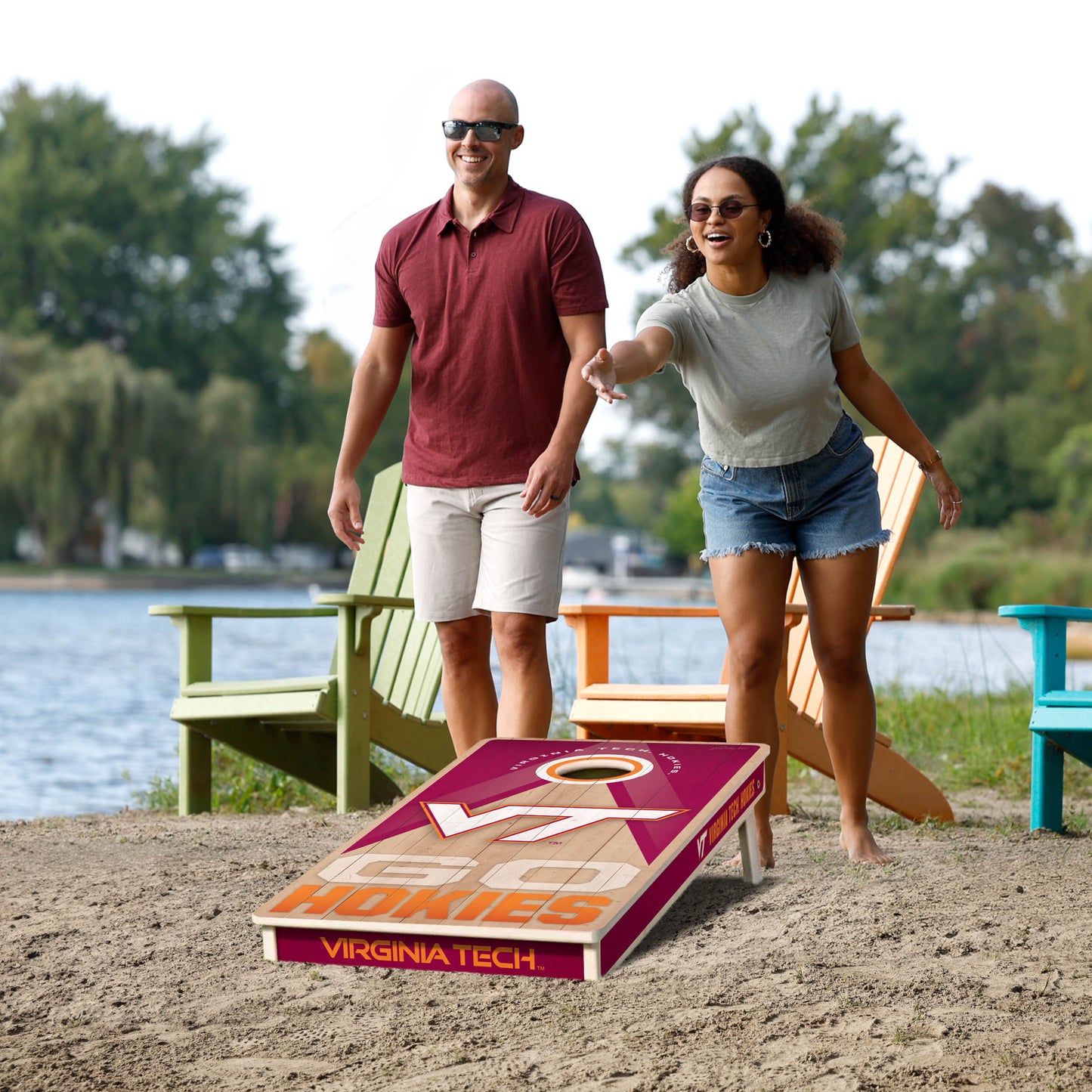 NCAA Virginia Tech Hokies 2' x 4' Slogan Series Cornhole