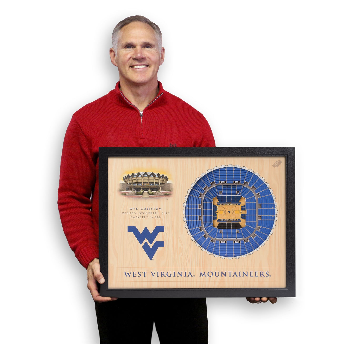 NCAA West Virginia Mountaineers 25-Layer StadiumView Wallart