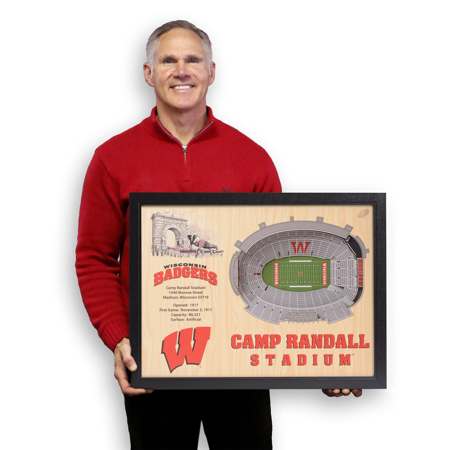 NCAA Wisconsin Badgers 25-Layer StadiumView Wallart
