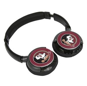 FLORIDA STATE SEMINOLES SONIC JAM BLUETOOTH® HEADPHONES with a florida state seminoles logo on the ear cups.