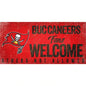 Tampa Bay Buccaneers fans welcome sign.