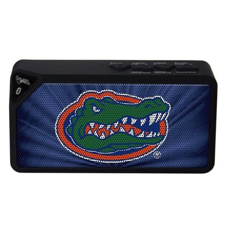 Florida Gators BX-100 Bluetooth Speaker featuring the university of florida gators logo on its grille.