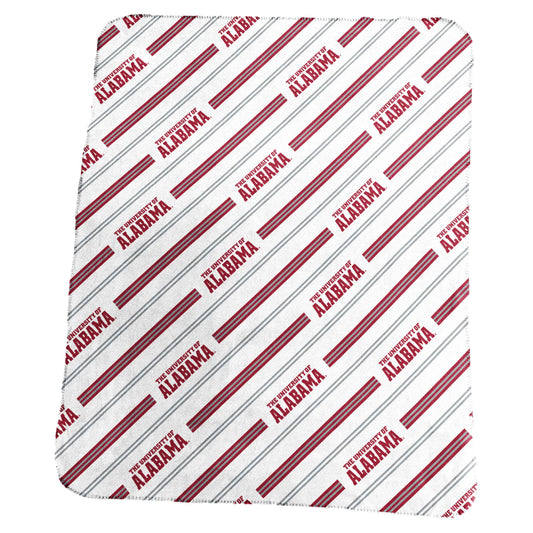 Alabama Classic Vertical Stripe Fleece Throw
