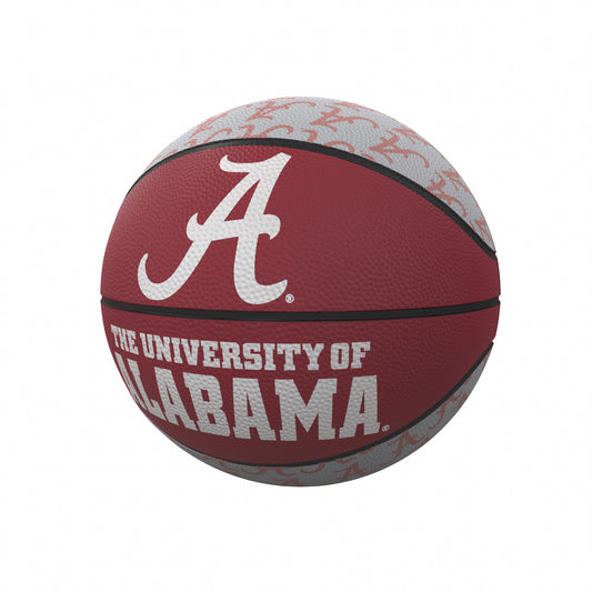 Alabama Repeating Logo Mini-Size Rubber Basketball