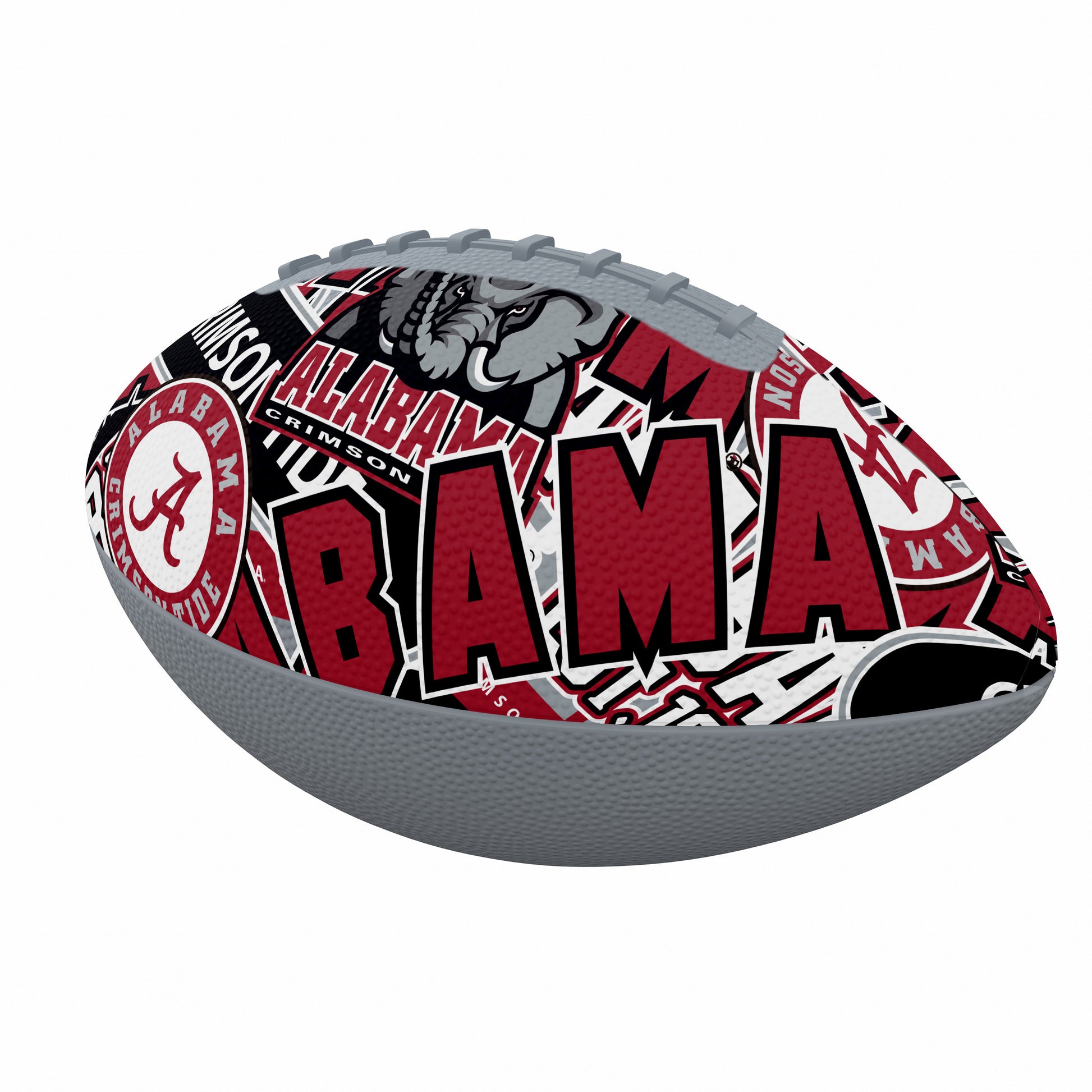 University of Alabama Mini Abstract Size Rubber Footballl