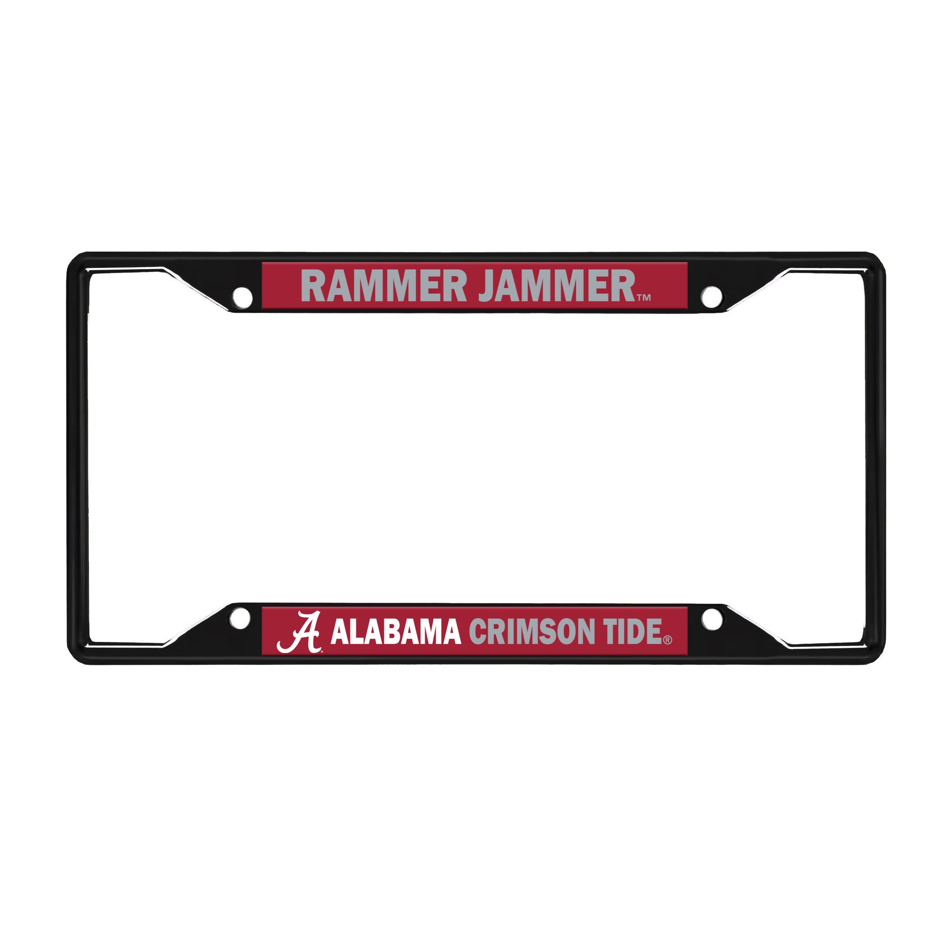 Alabama Crimson Tide License Black Trinity Plate Frame