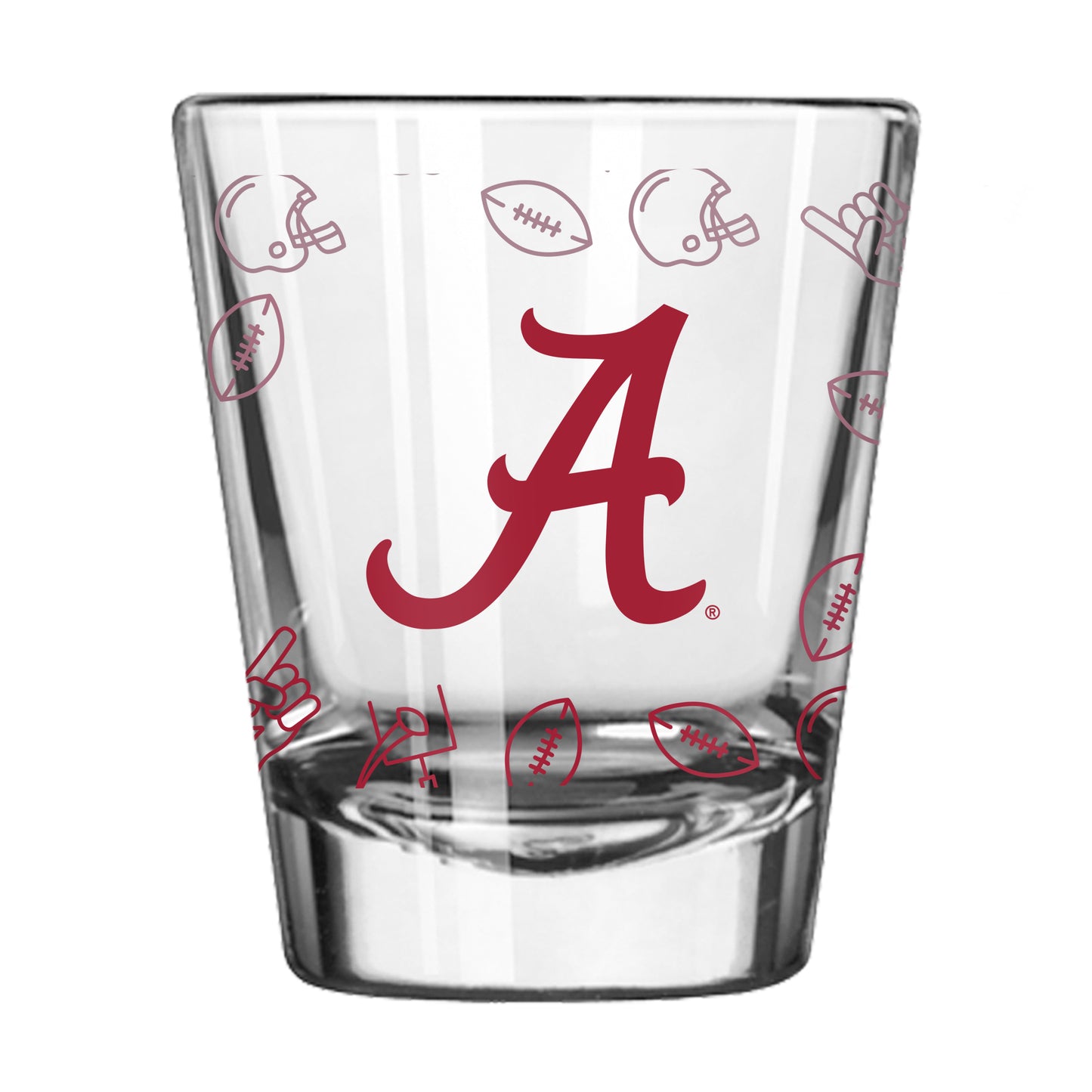 Alabama 2oz Ombre Playmaker Shot Glass