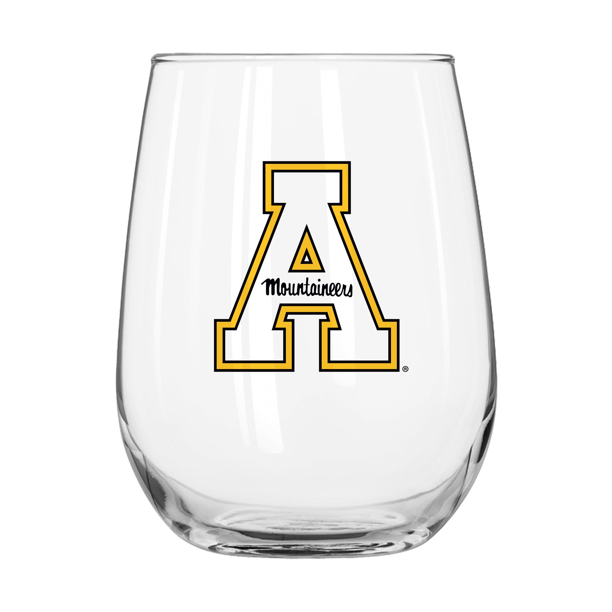 Appalachian State 16oz Flipside Glass Curved Beverage