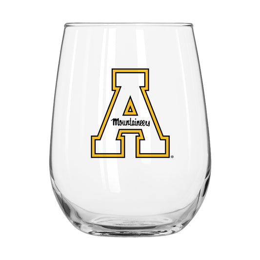Appalachian State 16oz Flipside Glass Curved Beverage